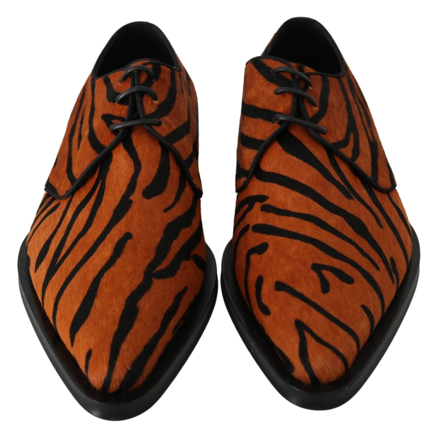 Chaussures habillées Dolce &amp; Gabbana à motif tigre et poils de poney