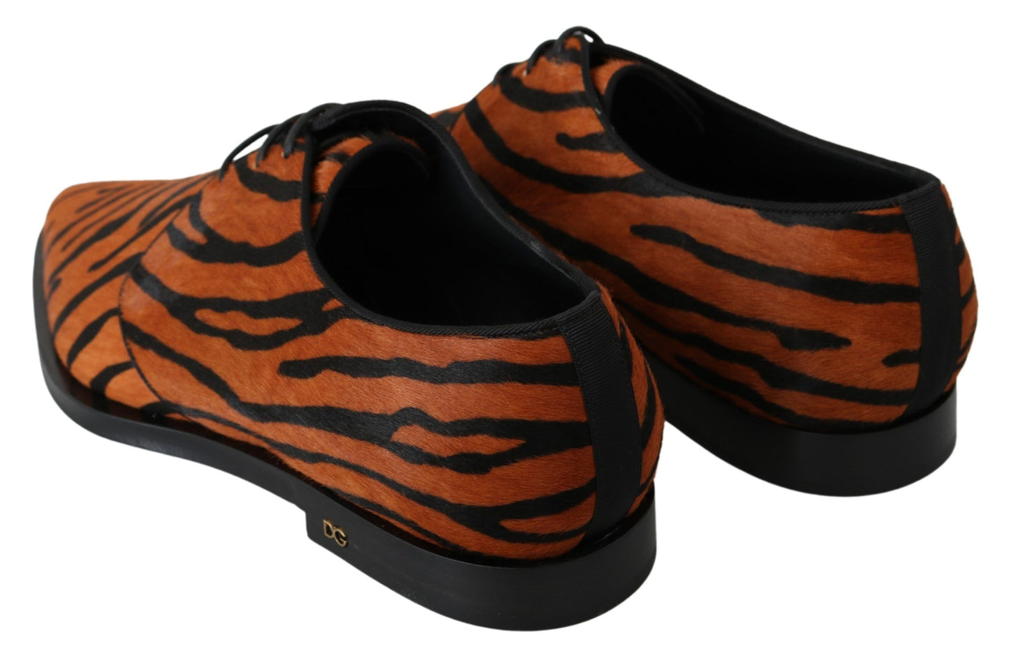 Chaussures habillées Dolce &amp; Gabbana à motif tigre et poils de poney