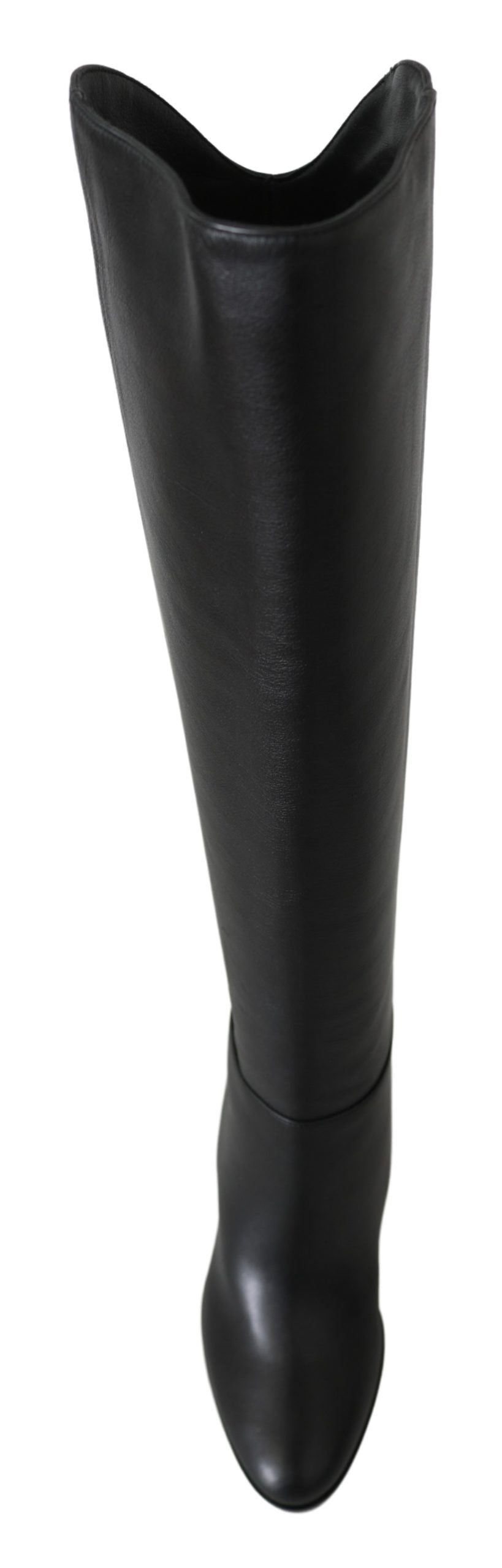 Jimmy Choo Elegant Black Calf Leather Heeled Boots by Jimmy Choo
