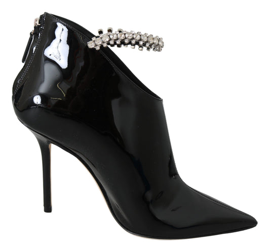 Jimmy Choo Élégantes bottes à talons vernies noires