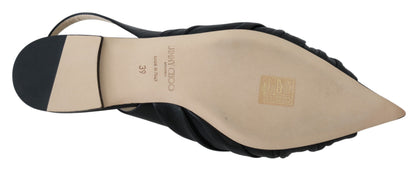 Jimmy Choo - Ballerines élégantes en cuir à bout pointu