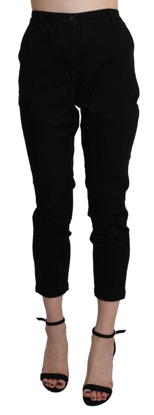 Jean noir court taille haute Eight Chic