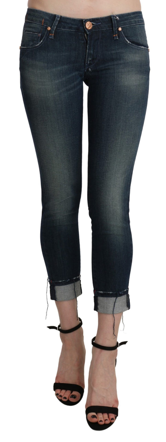 Jean skinny court délavé bleu Eight Chic