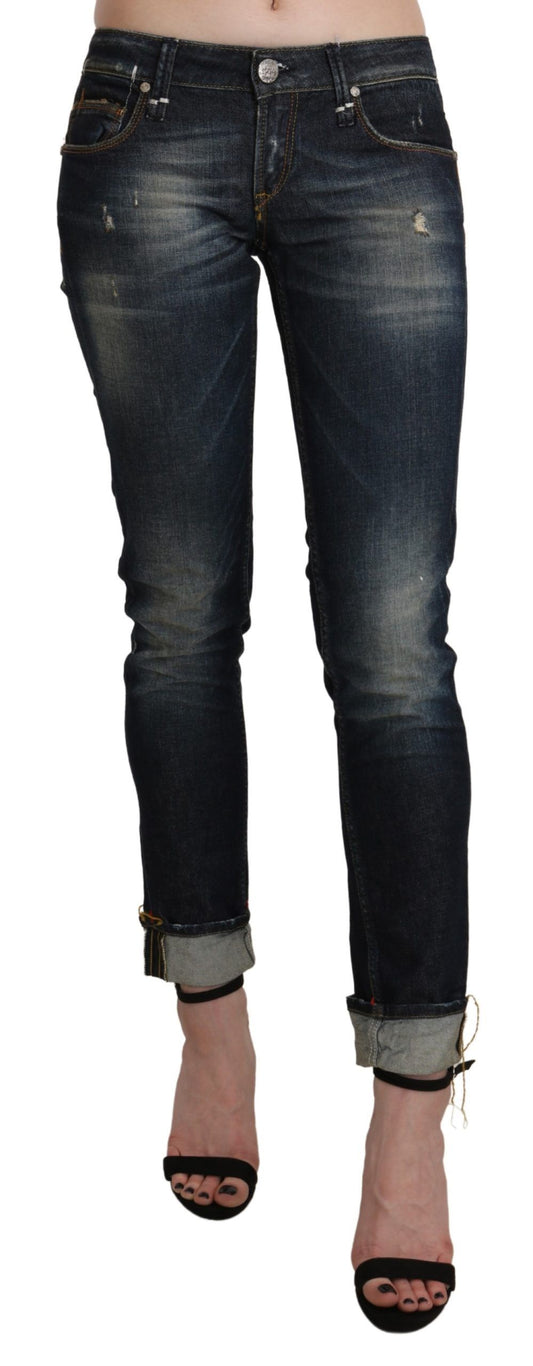 Jean skinny bleu foncé Eight Chic court