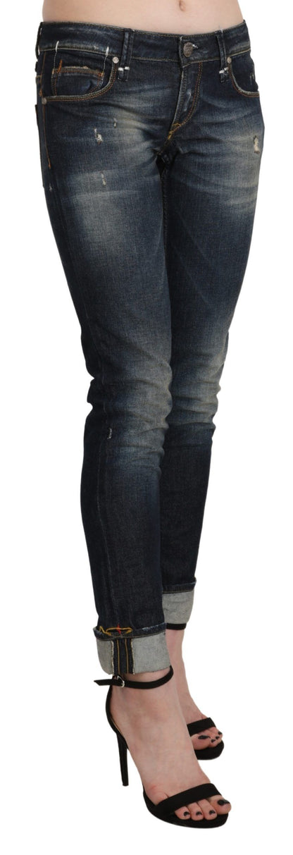 Jean skinny bleu foncé Eight Chic court