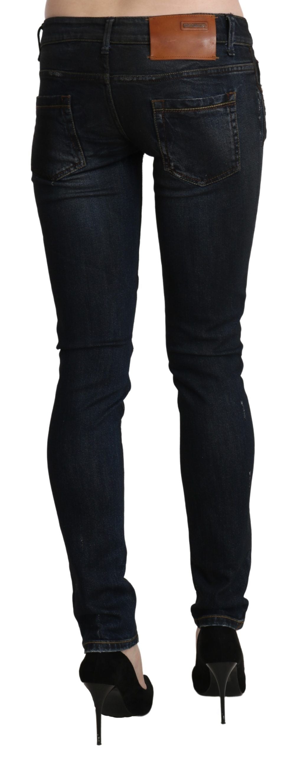 Huit jeans skinny noirs délavés élégants