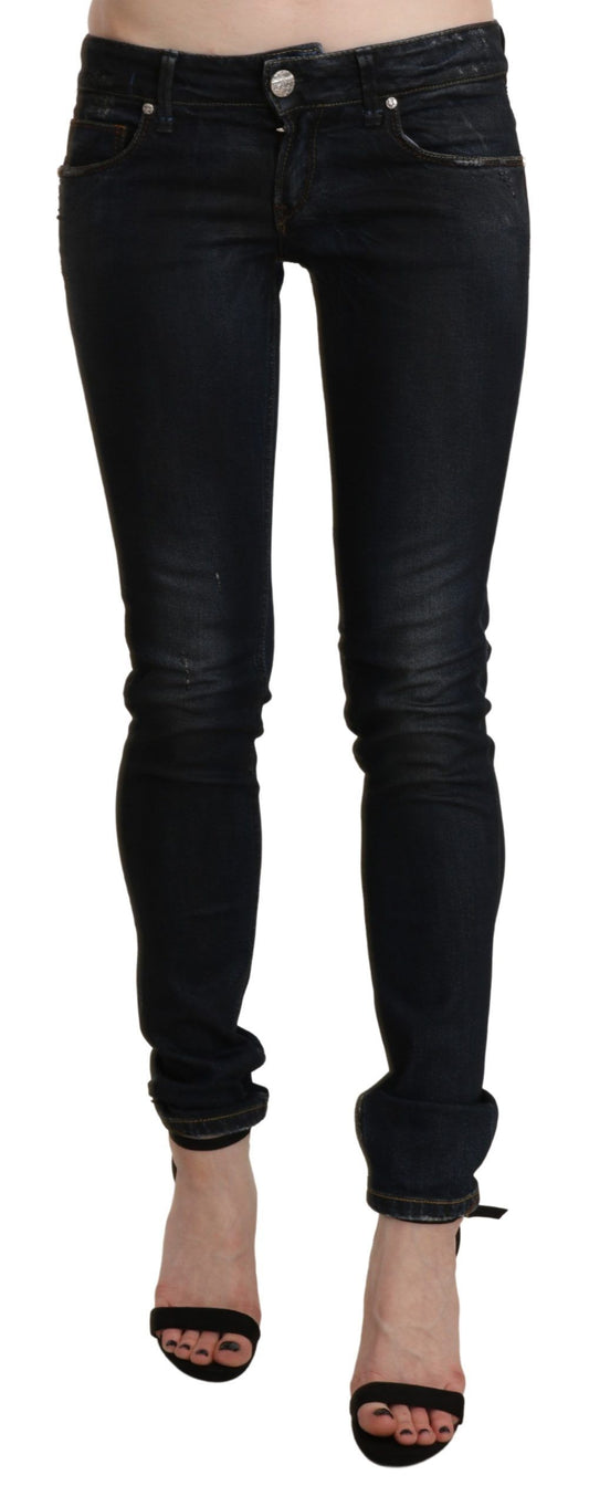 Jean skinny noir taille basse Eight Chic