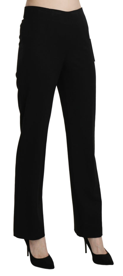 BENCIVENGA Black High Waist Straight Formal Dress Trouser by BENCIVENGA