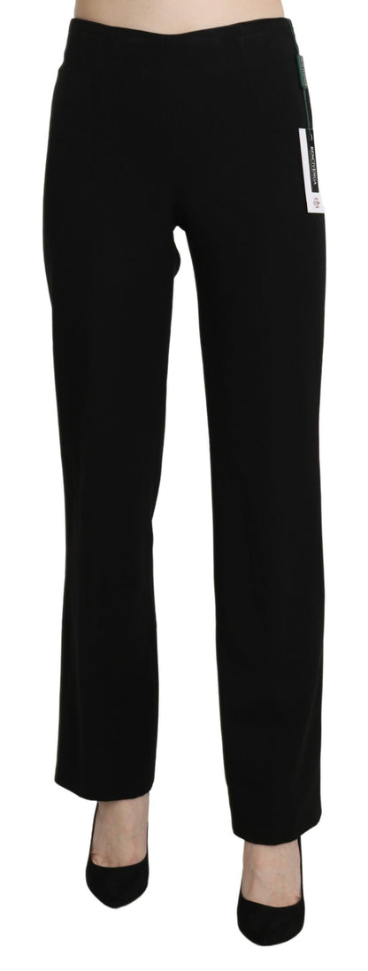 BENCIVENGA Black High Waist Straight Formal Dress Trouser by BENCIVENGA