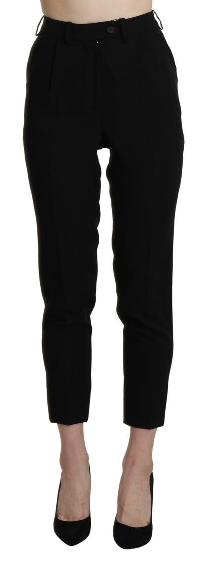 BENCIVENGA Black High Waist Skinny Cropped Dress Trouser Pant by BENCIVENGA