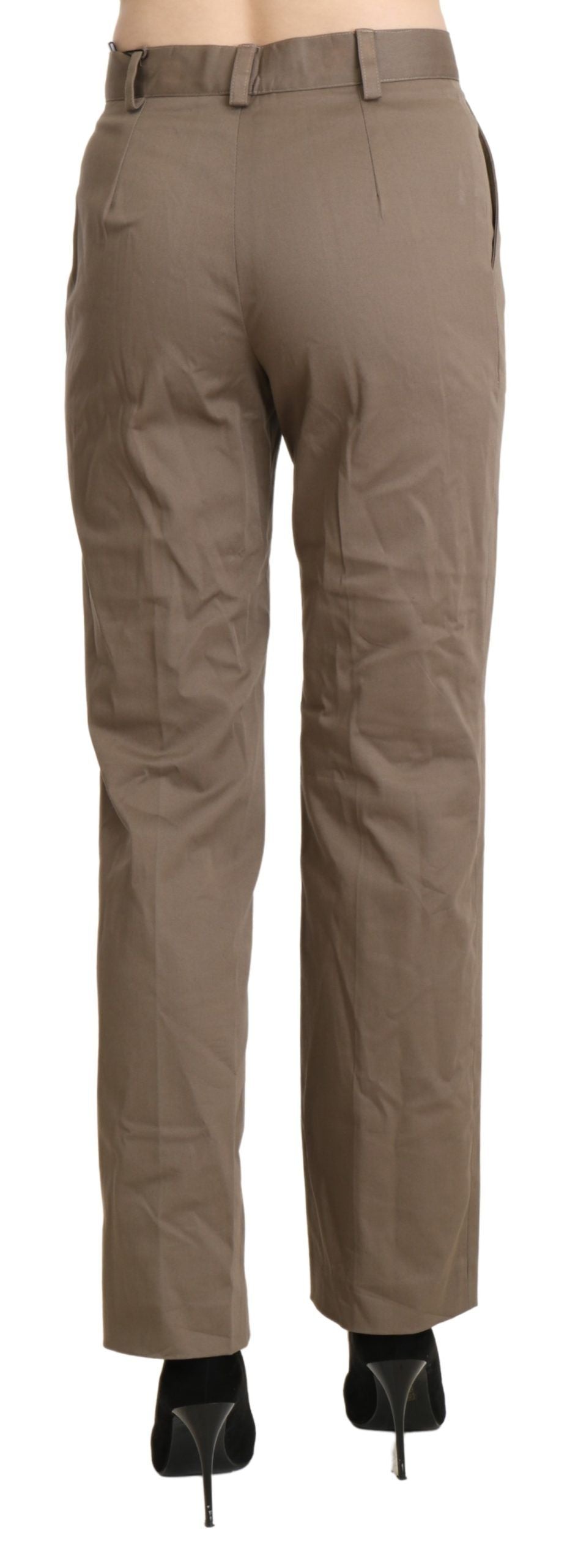 BENCIVENGA Brown High Waist Straight Dress Trouser Pants by BENCIVENGA