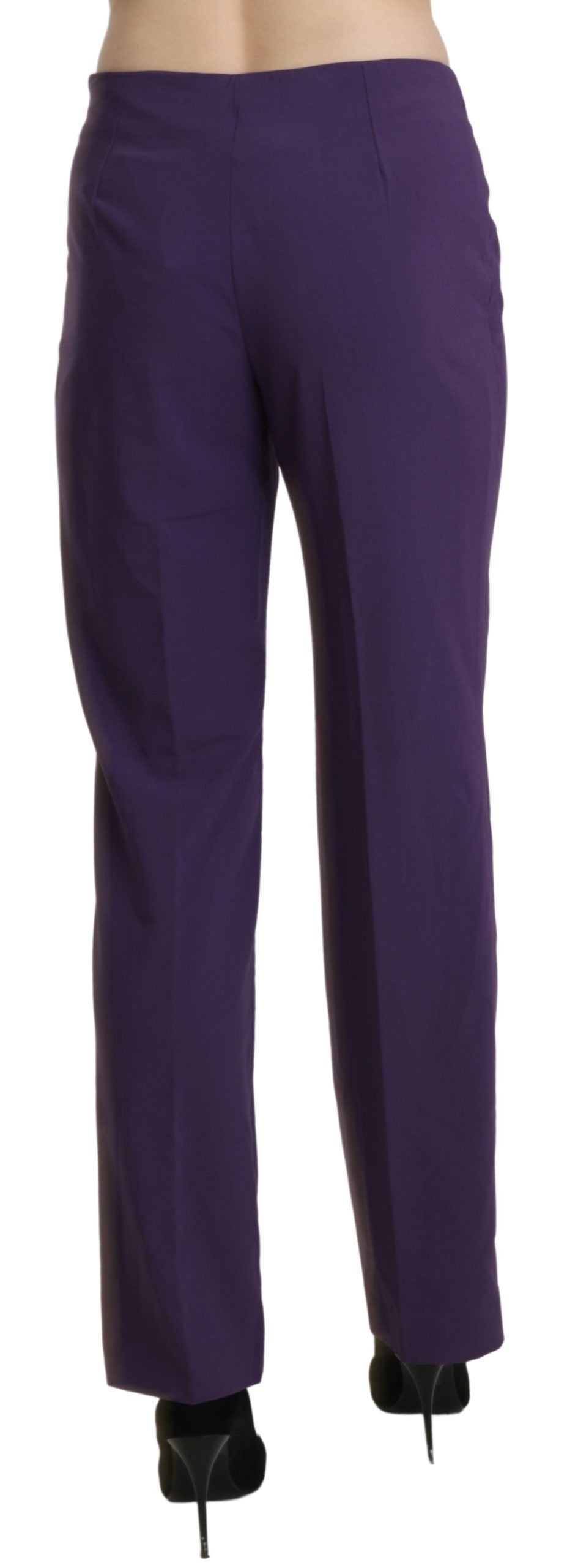 BENCIVENGA Purple High Waist Straight Dress Trouser Pants by BENCIVENGA