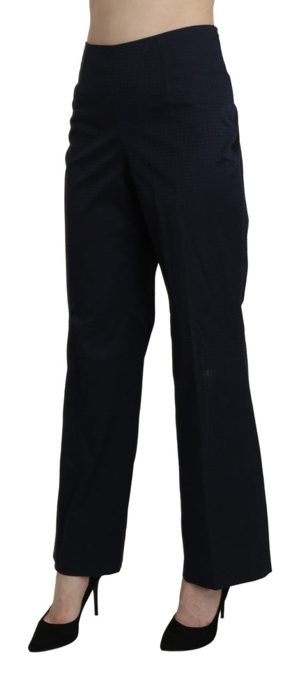 BENCIVENGA Navy Blue High Waist Straight Dress Trouser Pants by BENCIVENGA