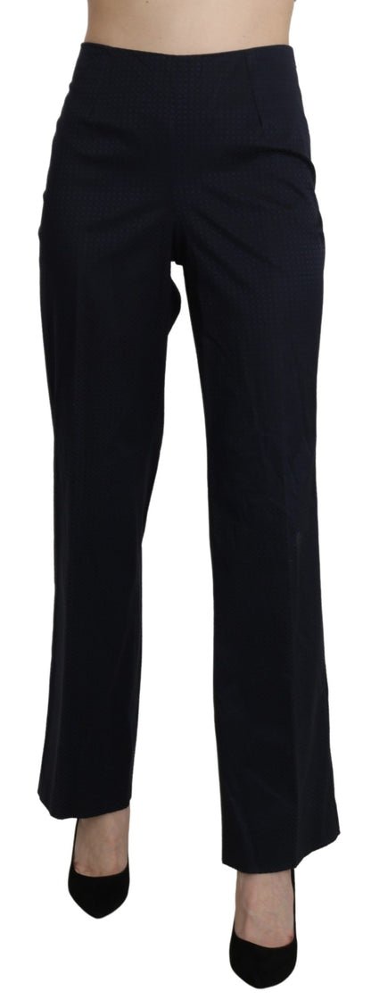 BENCIVENGA Navy Blue High Waist Straight Dress Trouser Pants by BENCIVENGA