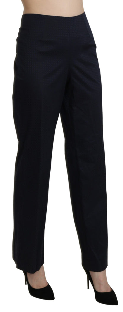 BENCIVENGA Navy Blue High Waist Straight Dress Trouser Pants by BENCIVENGA