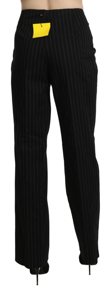 BENCIVENGA Black High Waist Straight Dress Trouser Pants by BENCIVENGA