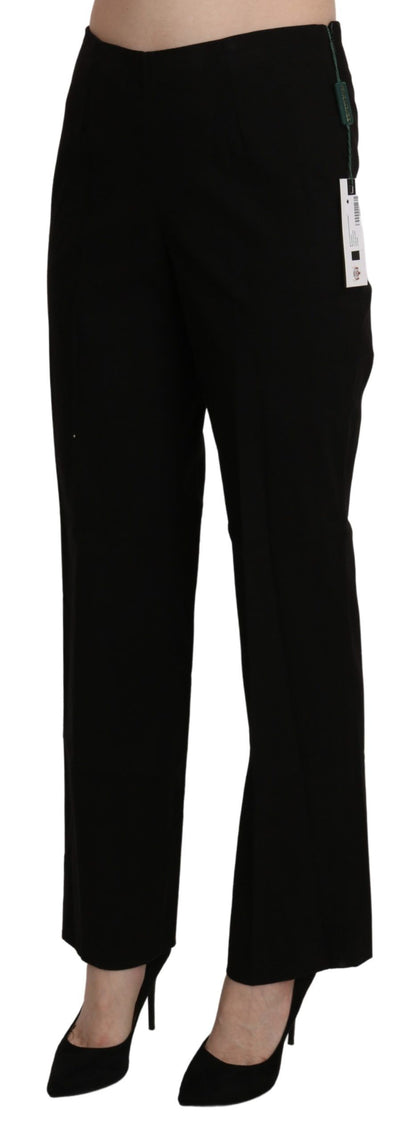 BENCIVENGA Black High Waist Straight Dress Trouser Pant by BENCIVENGA