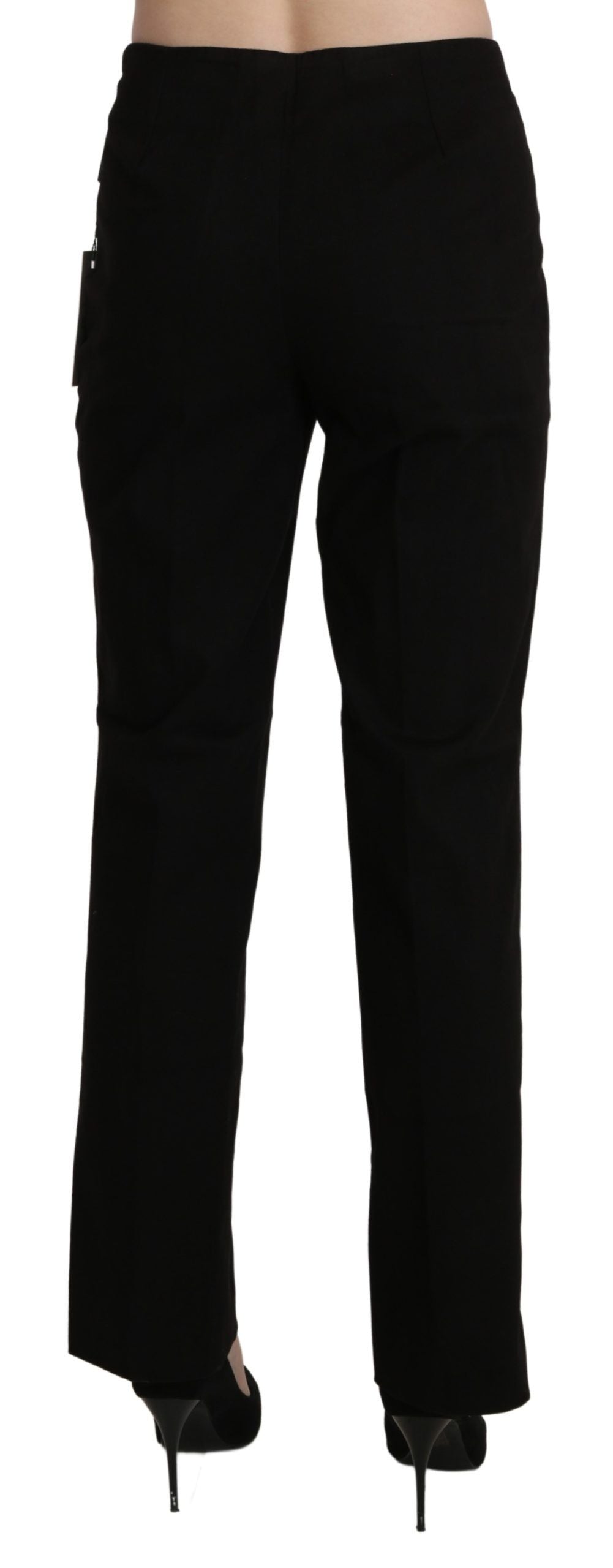 BENCIVENGA Black High Waist Straight Dress Trouser Pant by BENCIVENGA