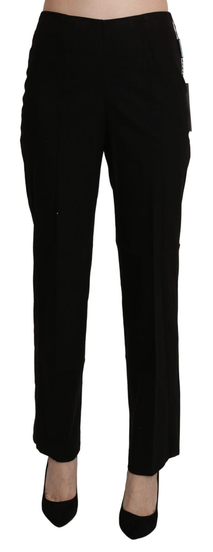 BENCIVENGA Black High Waist Straight Dress Trouser Pant by BENCIVENGA