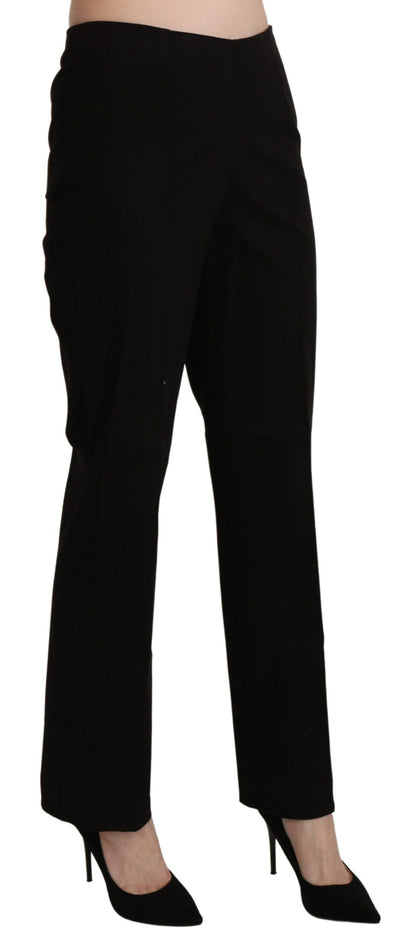 BENCIVENGA Black High Waist Straight Dress Trouser Pant by BENCIVENGA