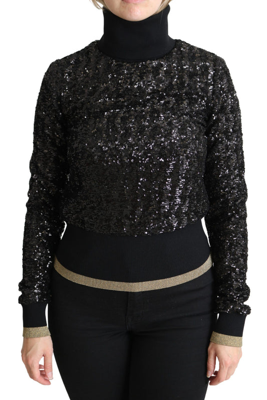 Pull col roulé élégant à paillettes Dolce &amp; Gabbana