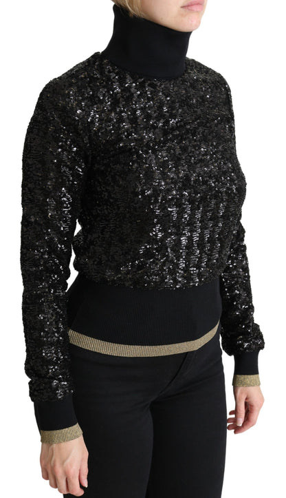 Pull col roulé élégant à paillettes Dolce &amp; Gabbana