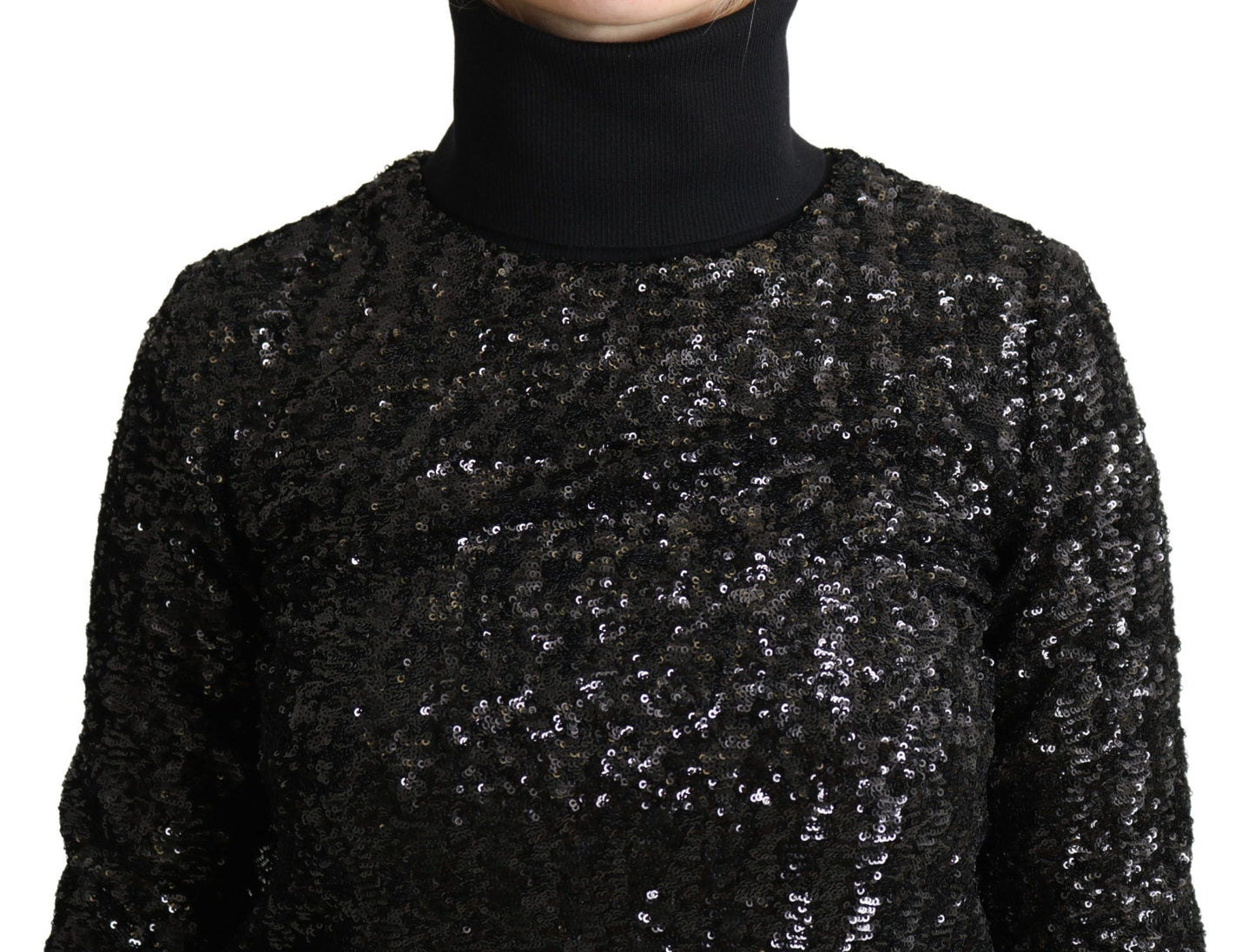 Pull col roulé élégant à paillettes Dolce &amp; Gabbana