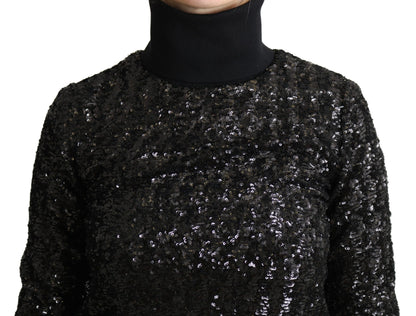 Pull col roulé élégant à paillettes Dolce &amp; Gabbana