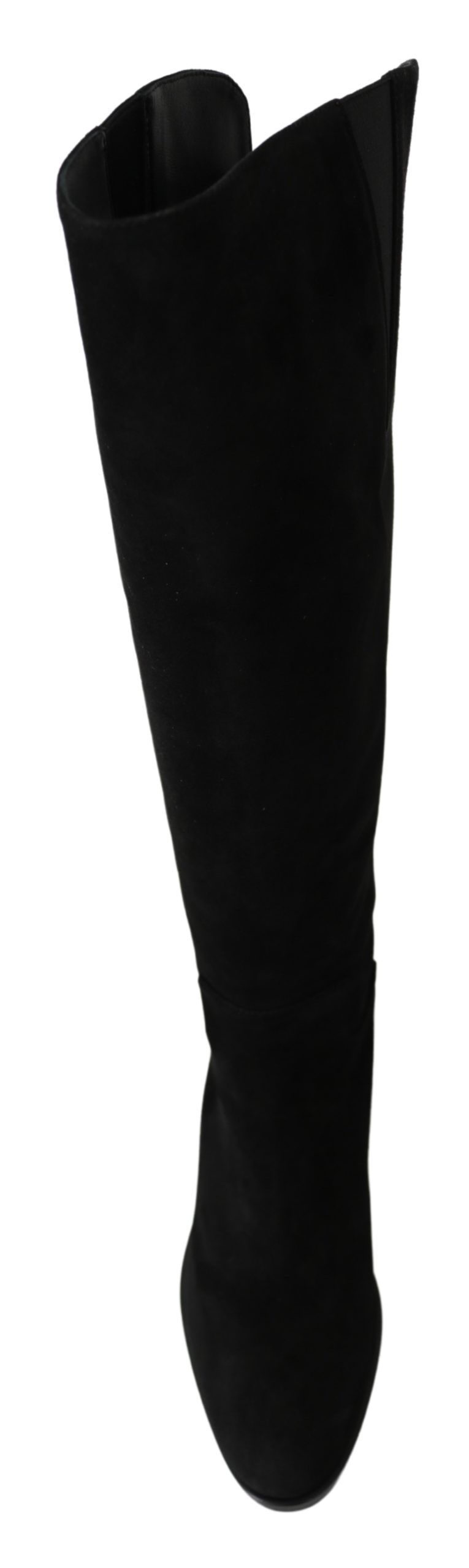 Bottes hautes en daim noir élégantes Dolce &amp; Gabbana