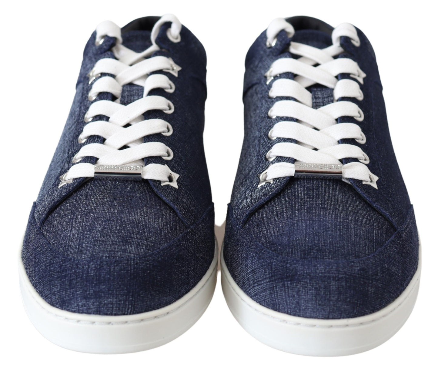 Jimmy Choo Chic Slip-On Blue Denim Suede Sneakers by Jimmy Choo