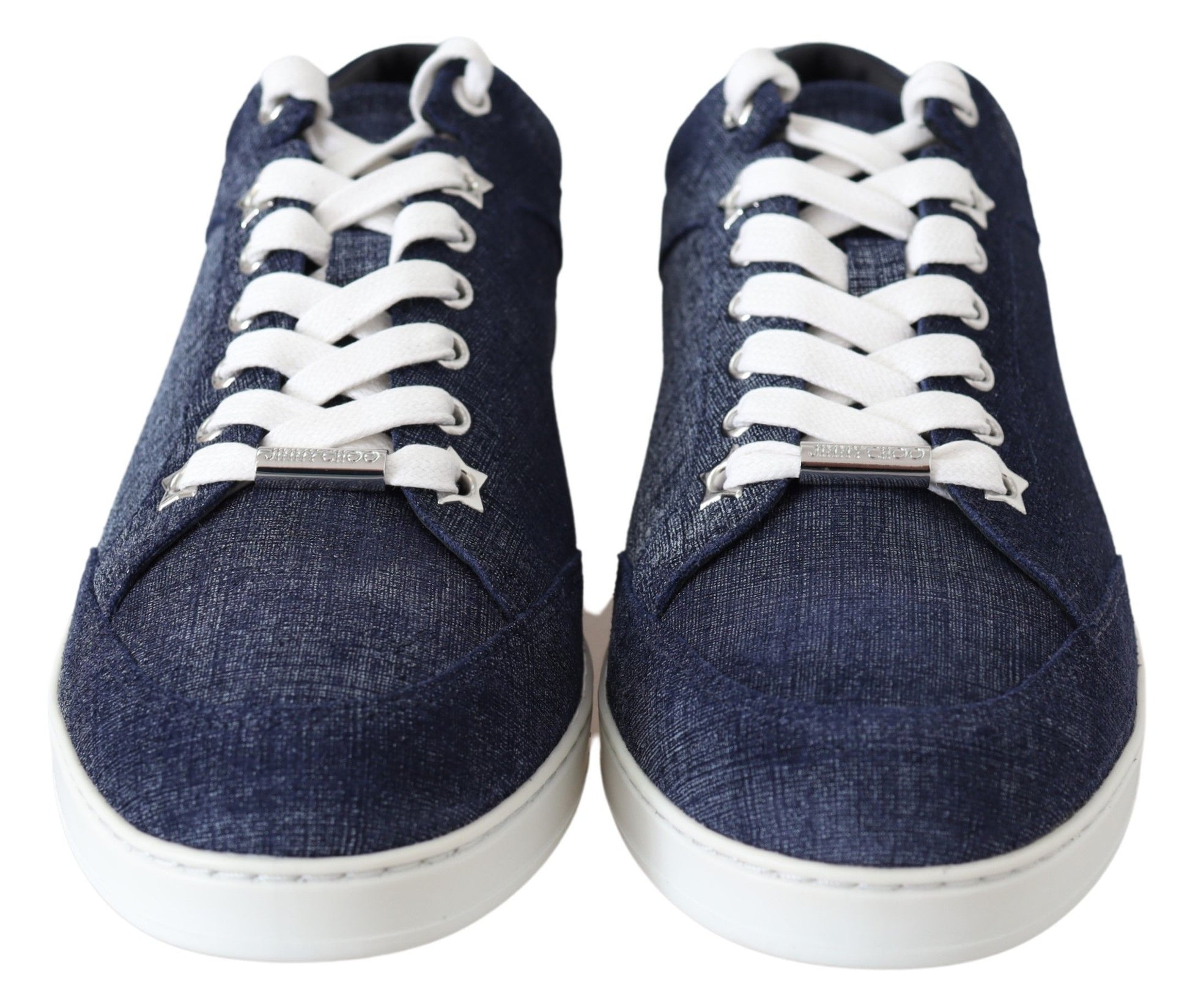 Jimmy Choo Chic Slip-On Blue Denim Suede Sneakers by Jimmy Choo