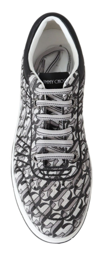 Baskets scintillantes Jimmy Choo - Argent et noir