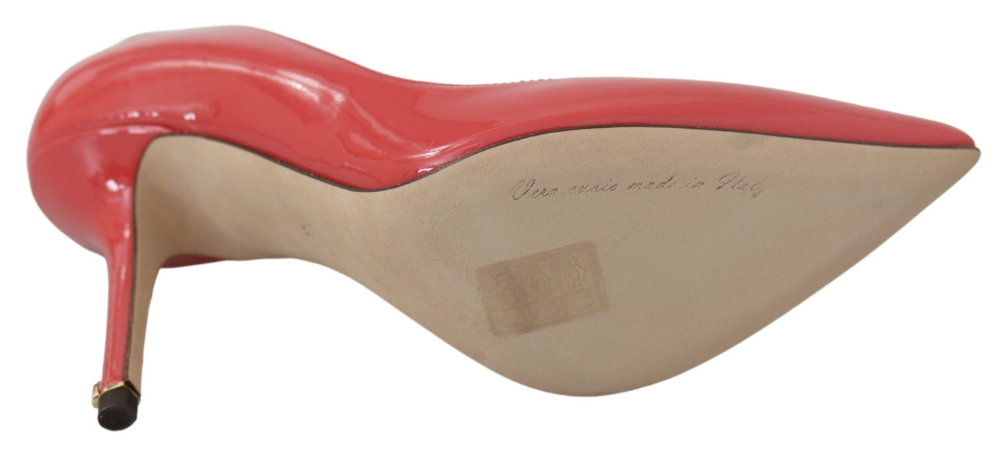 Dolce & Gabbana Dark Pink Patent Leather Heels Pumps by Dolce & Gabbana