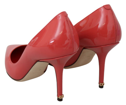 Dolce & Gabbana Dark Pink Patent Leather Heels Pumps by Dolce & Gabbana