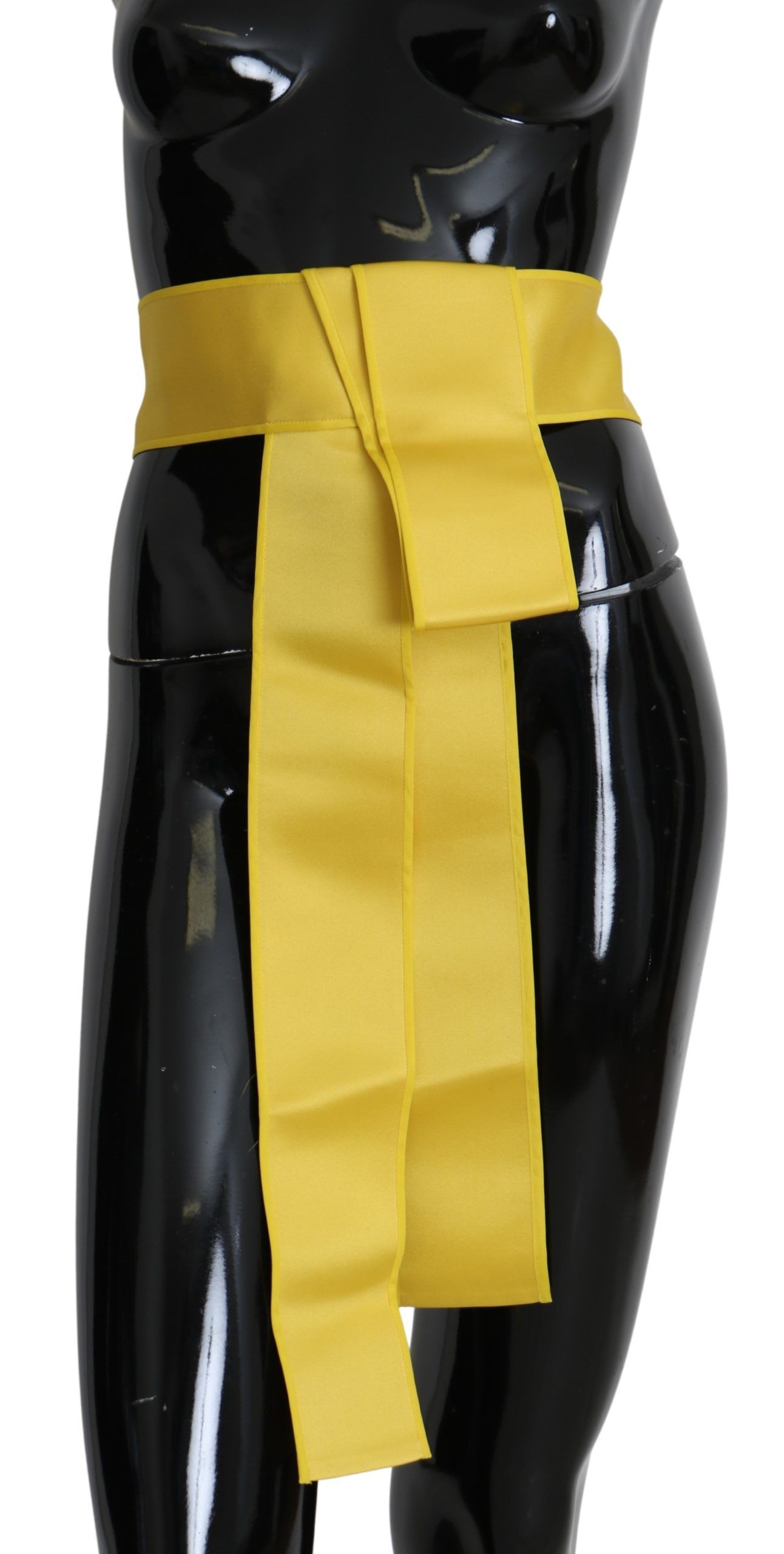 Ceinture élégante en soie jaune Dolce &amp; Gabbana Chic pour femme