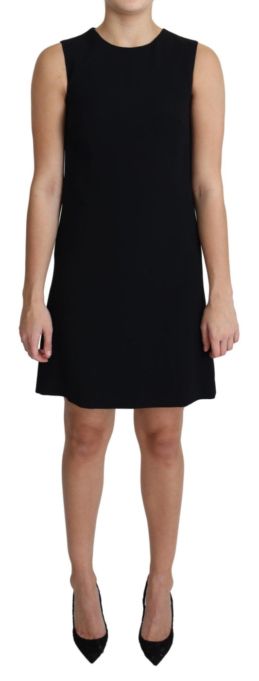 Dolce &amp; Gabbana - Robe courte trapèze noire élégante sans manches
