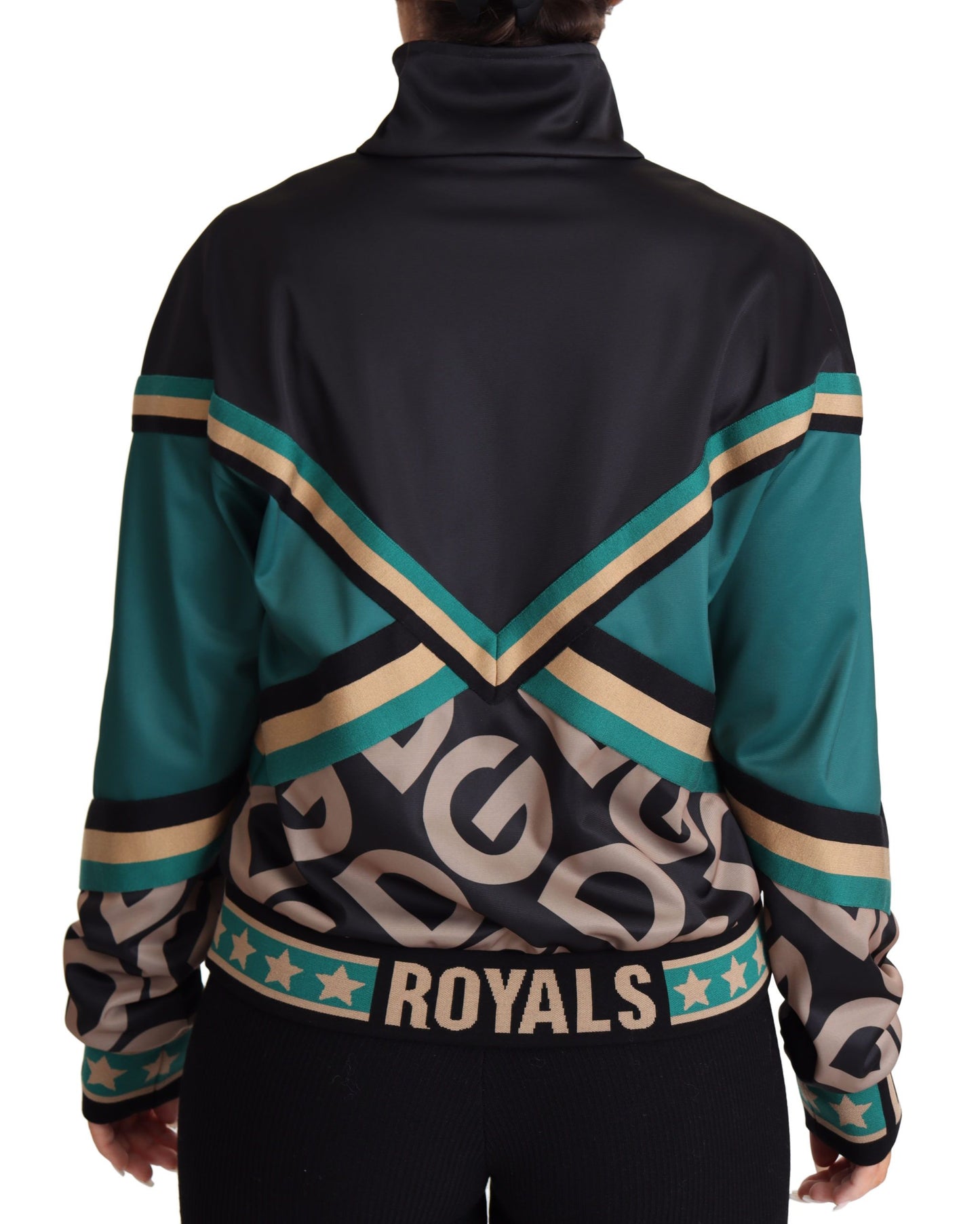 Veste de survêtement multicolore chic Dolce &amp; Gabbana avec logo mania
