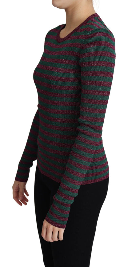 Pull ras du cou bordeaux élégant Dolce &amp; Gabbana