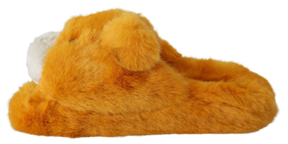 Chaussons Lion jaune soleil Dolce &amp; Gabbana