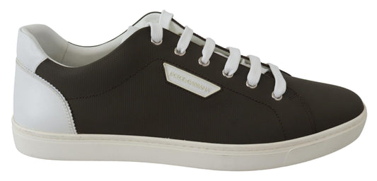 Baskets basses élégantes en cuir blanc Dolce &amp; Gabbana