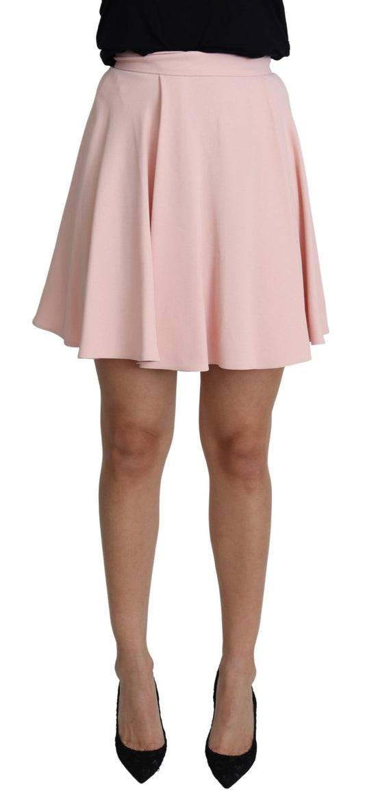 Mini-jupe trapèze évasée rose élégante Dolce &amp; Gabbana