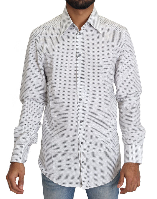 Dolce & Gabbana Black White Polka Dots Dress Shirt by Dolce & Gabbana