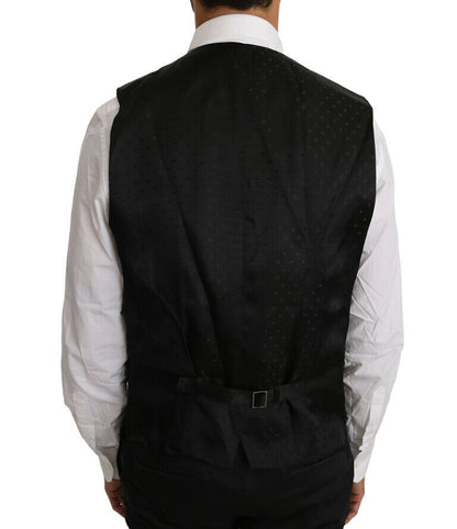 Dolce &amp; Gabbana élégant cardigan noir en laine mélangée
