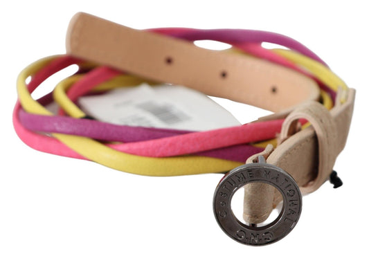 Ceinture en similicuir torsadée multicolore Costume National