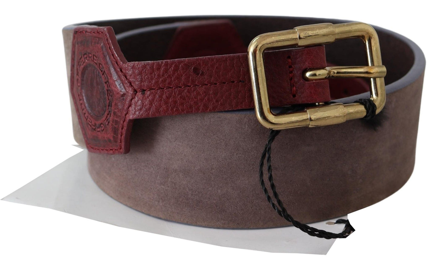 Ceinture élégante en cuir marron GF Ferre avec boucle dorée