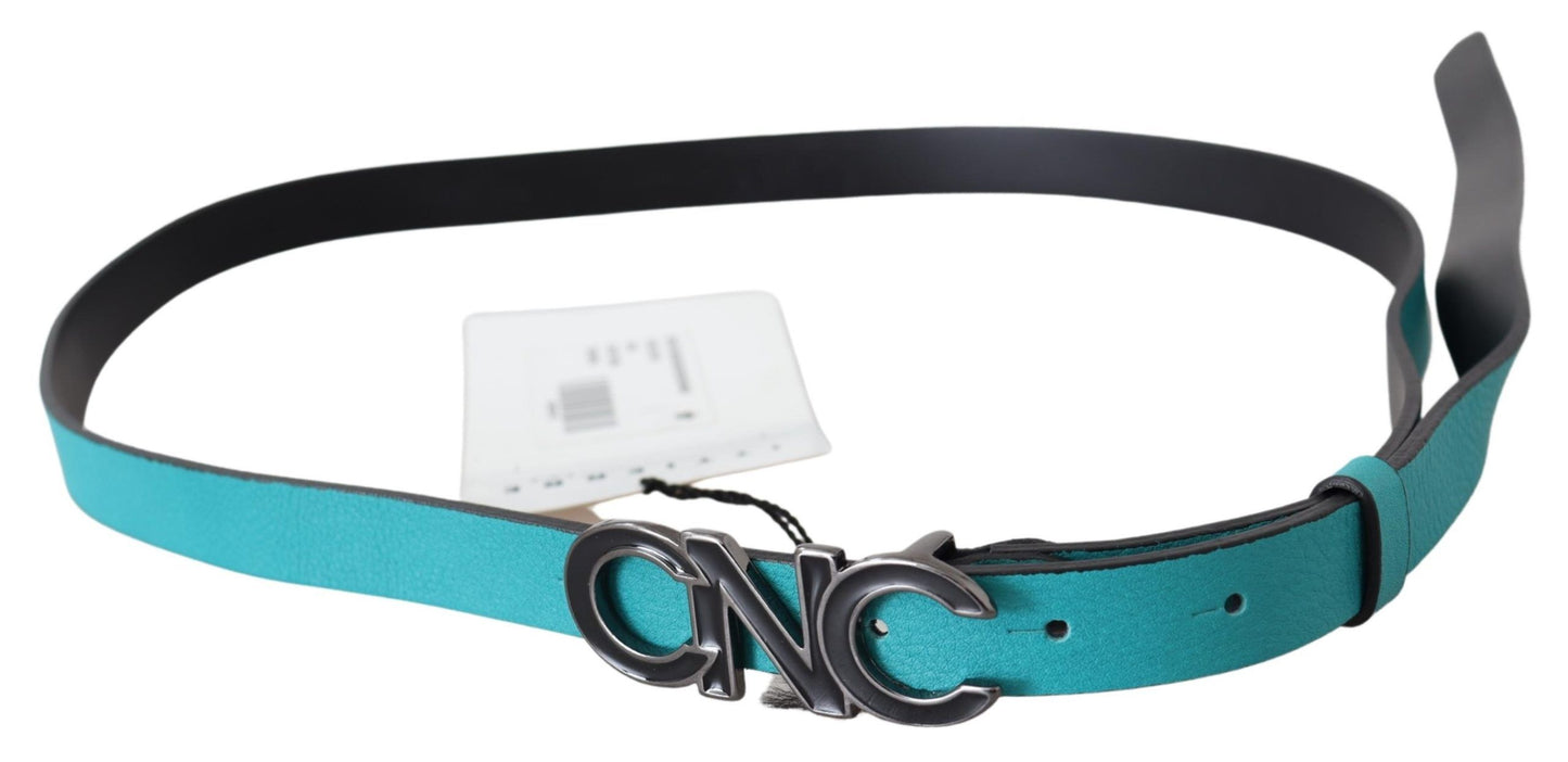 Ceinture en cuir bleu vert chic pour costume national