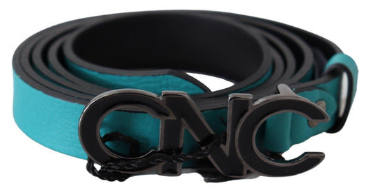 Ceinture en cuir bleu vert chic pour costume national