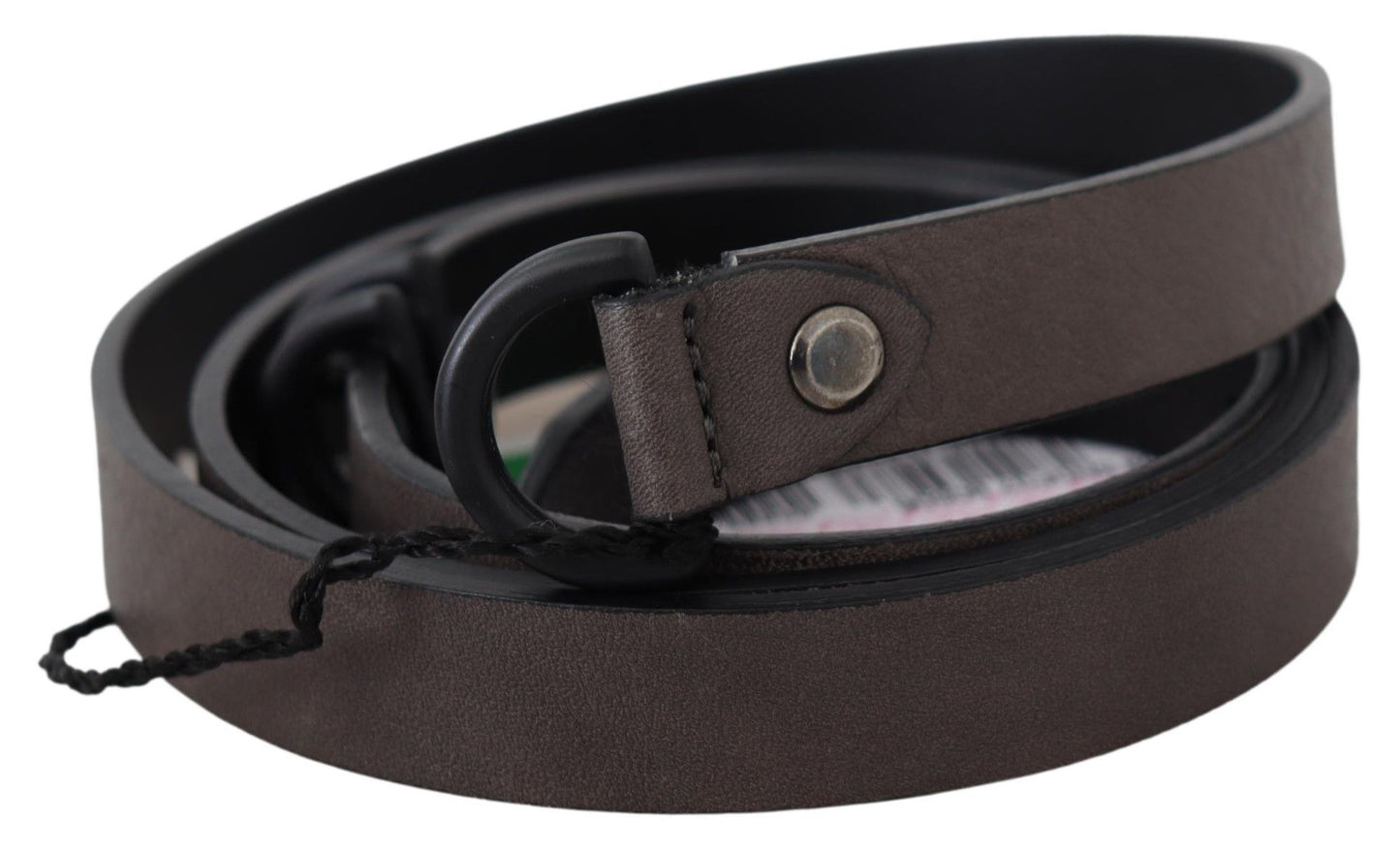 Ceinture en cuir marron foncé élégante pour costume national