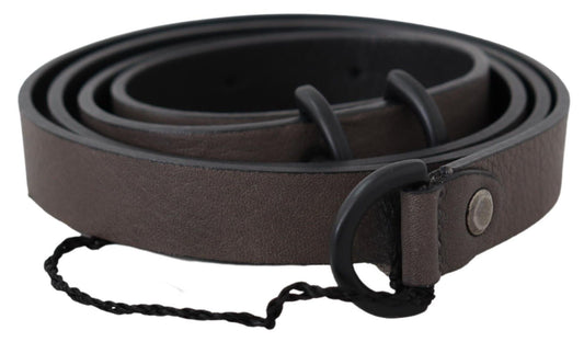 Ceinture en cuir marron foncé élégante pour costume national
