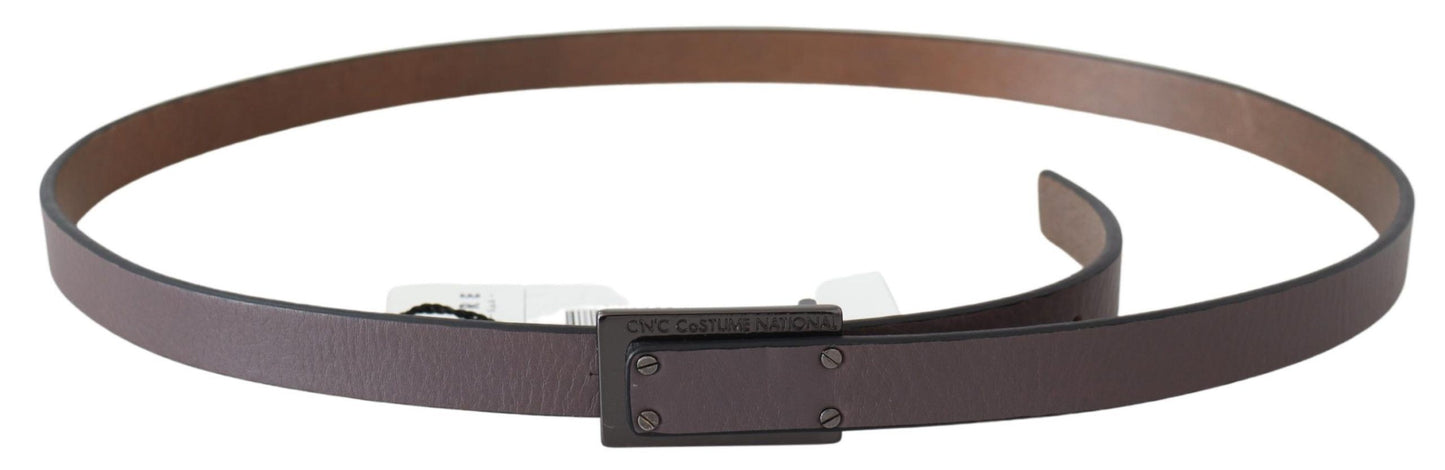 Ceinture en cuir marron foncé élégante pour costume national